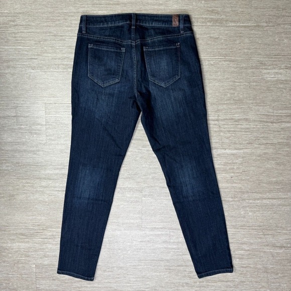 Simply Vera Wang Skinny Jeans 6 S Mid Rise Stretch Denim Dark Wash Indigo - Picture 2 of 11